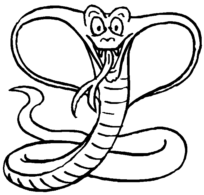 着色页: 眼镜蛇 (动物) #3224 - 免费可打印着色页