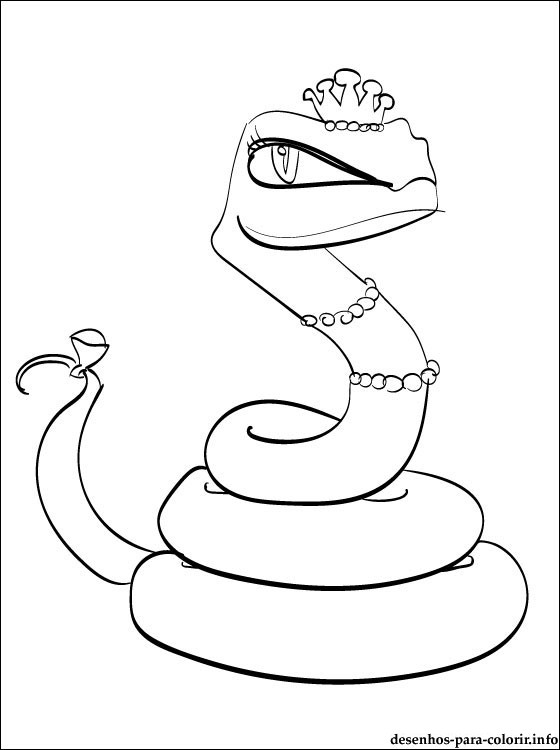 着色页: 眼镜蛇 (动物) #3266 - 免费可打印着色页