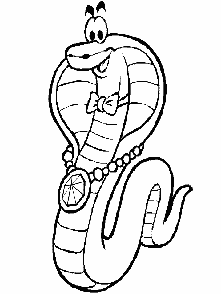 着色页: 眼镜蛇 (动物) #3295 - 免费可打印着色页