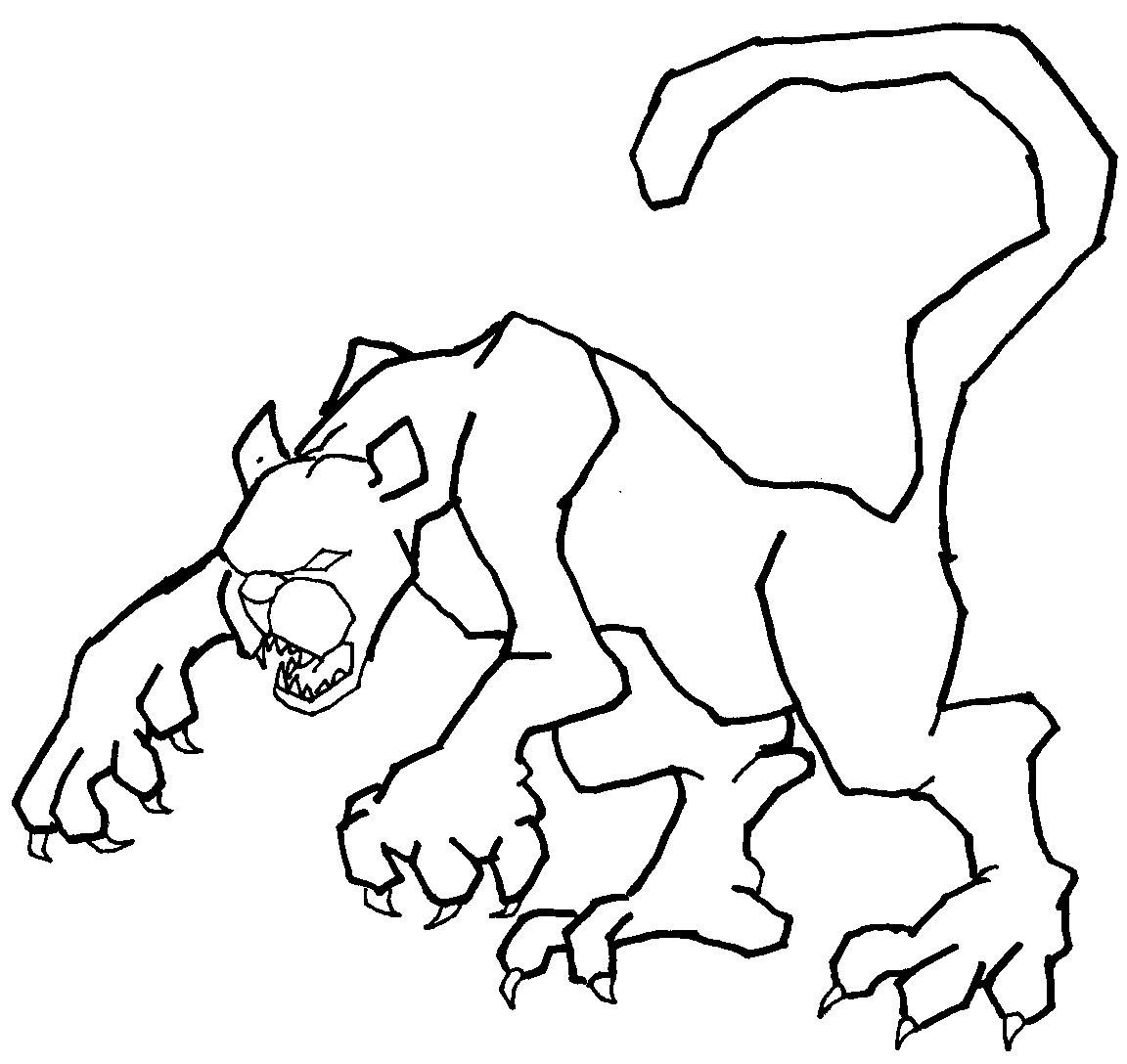 着色页: 美洲狮 (动物) #4382 - 免费可打印着色页