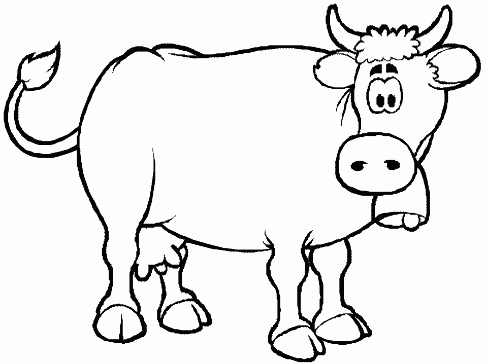 着色页: 奶牛 (动物) #13188 - 免费可打印着色页