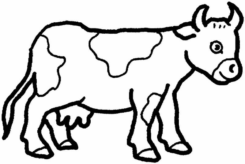 着色页: 奶牛 (动物) #13191 - 免费可打印着色页