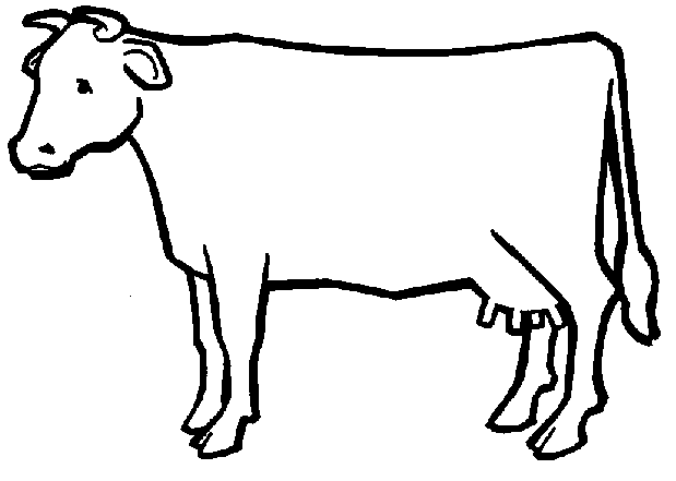 着色页: 奶牛 (动物) #13198 - 免费可打印着色页