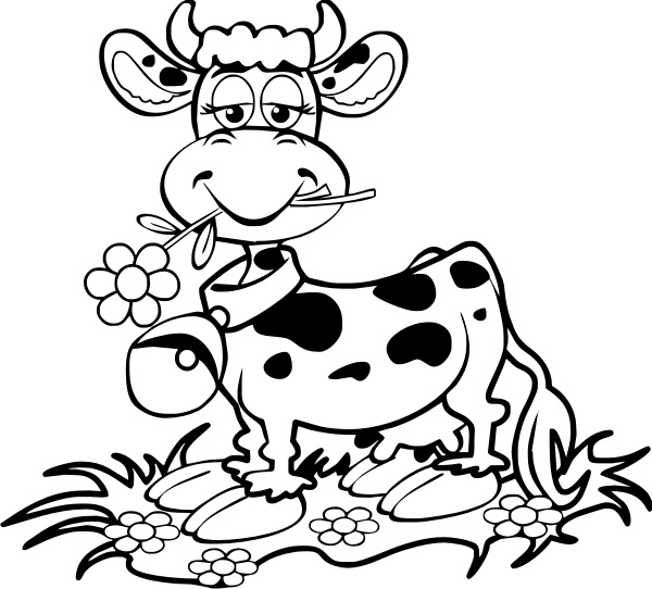 着色页: 奶牛 (动物) #13203 - 免费可打印着色页