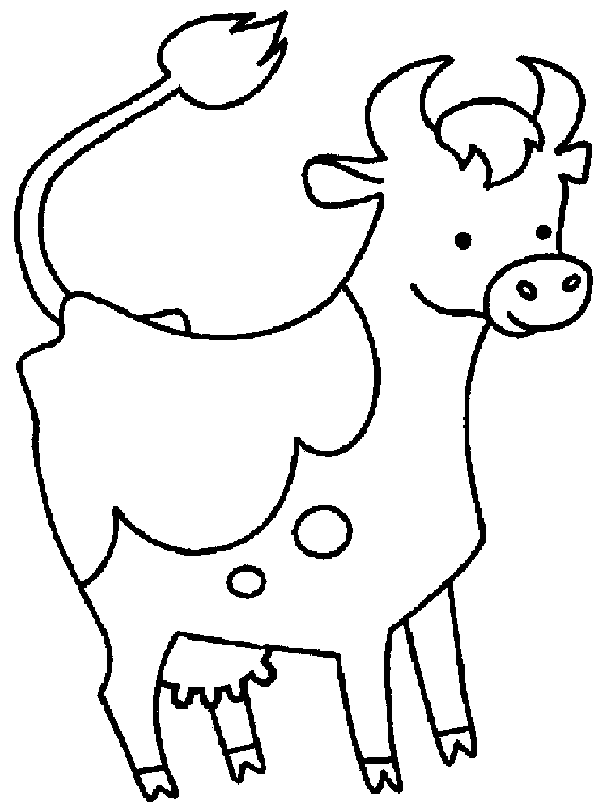 着色页: 奶牛 (动物) #13213 - 免费可打印着色页