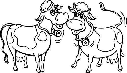 着色页: 奶牛 (动物) #13222 - 免费可打印着色页