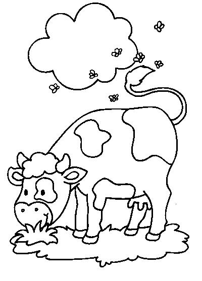 着色页: 奶牛 (动物) #13231 - 免费可打印着色页