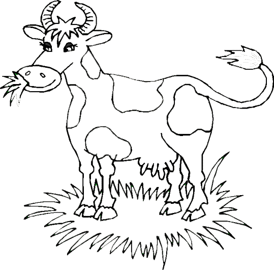 着色页: 奶牛 (动物) #13233 - 免费可打印着色页