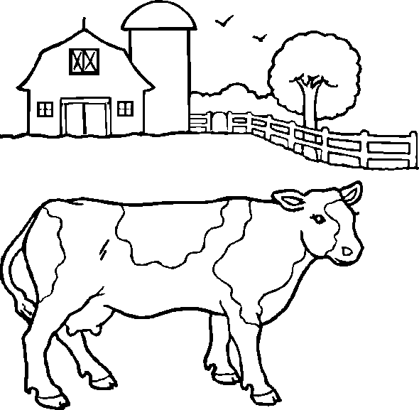 着色页: 奶牛 (动物) #13234 - 免费可打印着色页