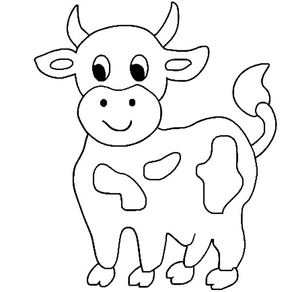 着色页: 奶牛 (动物) #13247 - 免费可打印着色页