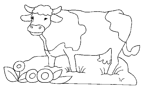 着色页: 奶牛 (动物) #13252 - 免费可打印着色页