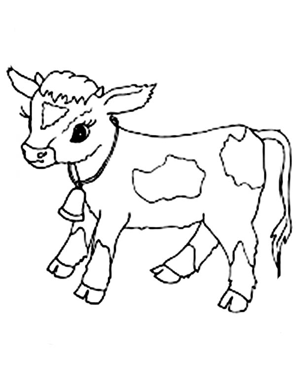 着色页: 奶牛 (动物) #13264 - 免费可打印着色页
