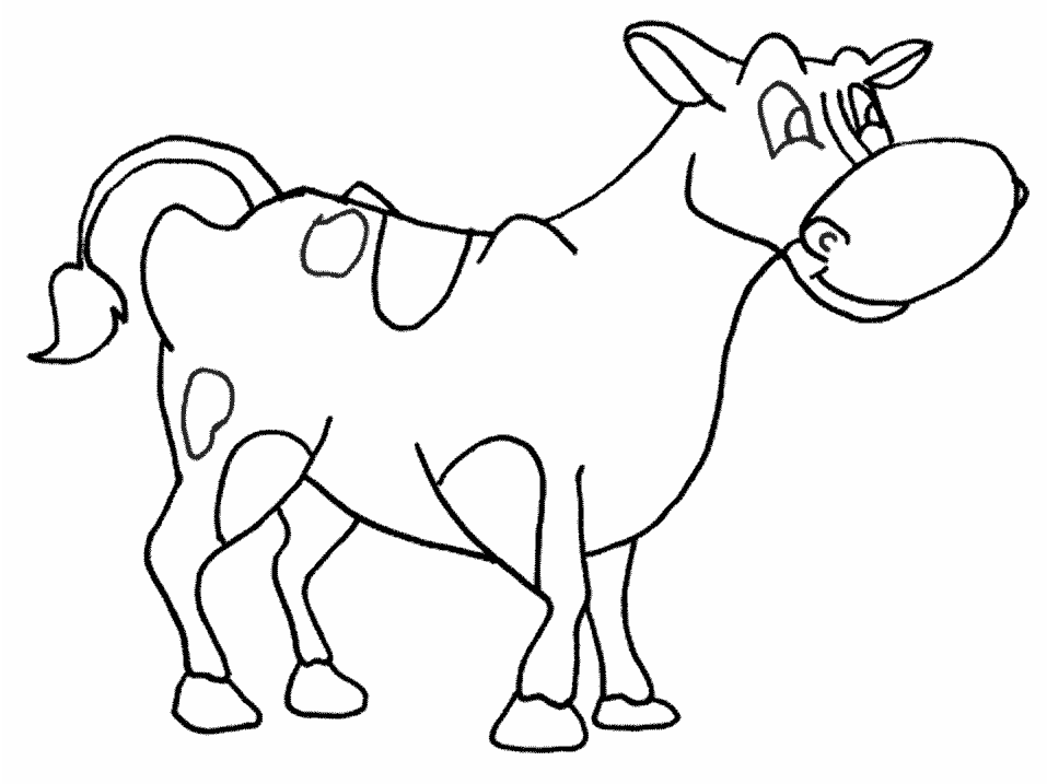 着色页: 奶牛 (动物) #13267 - 免费可打印着色页