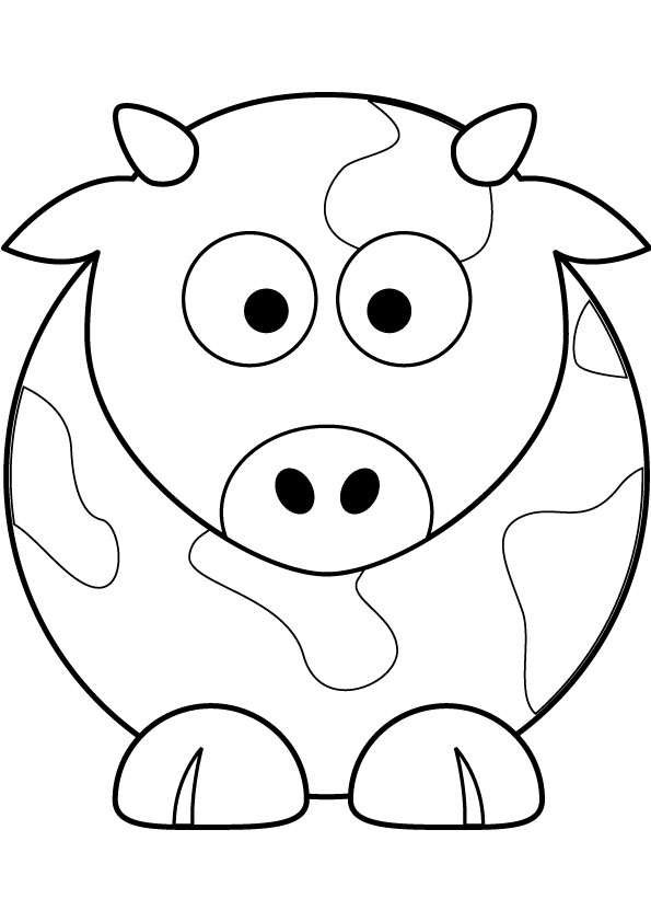 着色页: 奶牛 (动物) #13273 - 免费可打印着色页