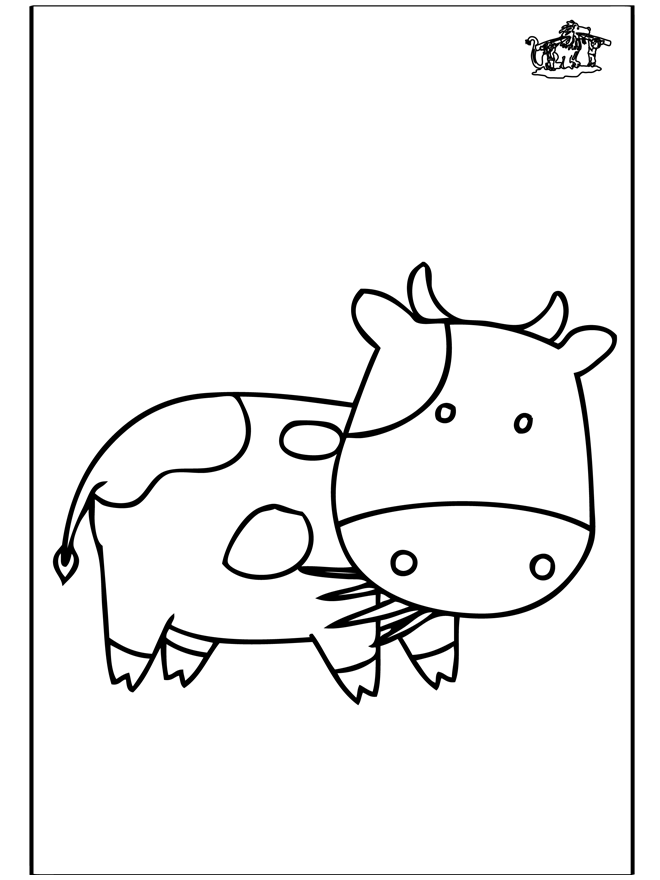 着色页: 奶牛 (动物) #13278 - 免费可打印着色页