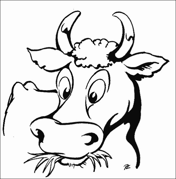 着色页: 奶牛 (动物) #13290 - 免费可打印着色页