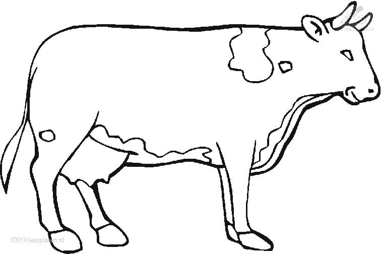 着色页: 奶牛 (动物) #13319 - 免费可打印着色页