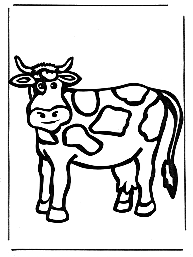 着色页: 奶牛 (动物) #13321 - 免费可打印着色页