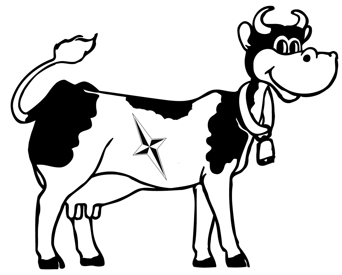 着色页: 奶牛 (动物) #13354 - 免费可打印着色页