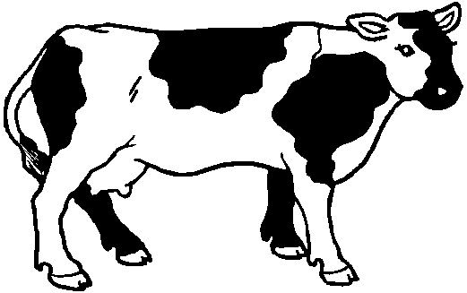 着色页: 奶牛 (动物) #13355 - 免费可打印着色页