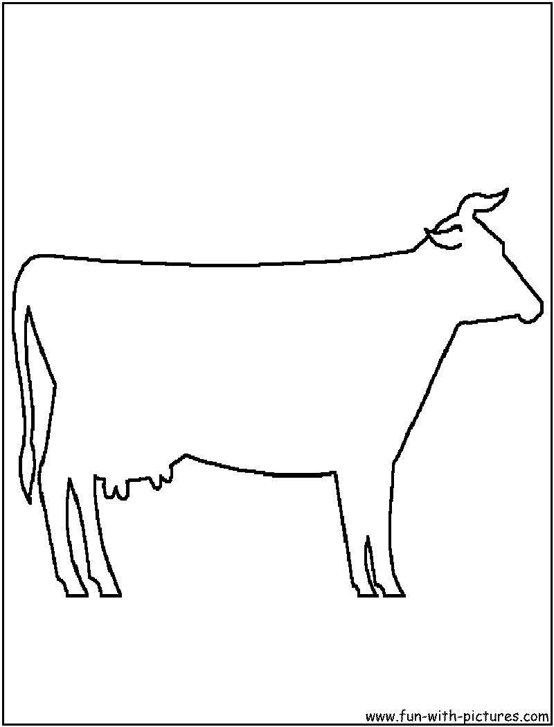 着色页: 奶牛 (动物) #13367 - 免费可打印着色页