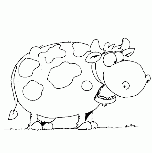着色页: 奶牛 (动物) #13383 - 免费可打印着色页