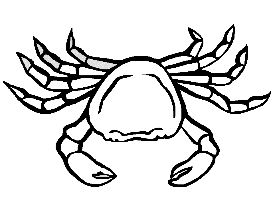 着色页: 螃蟹 (动物) #4579 - 免费可打印着色页