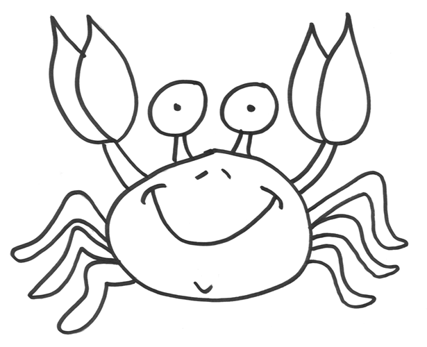 着色页: 螃蟹 (动物) #4580 - 免费可打印着色页