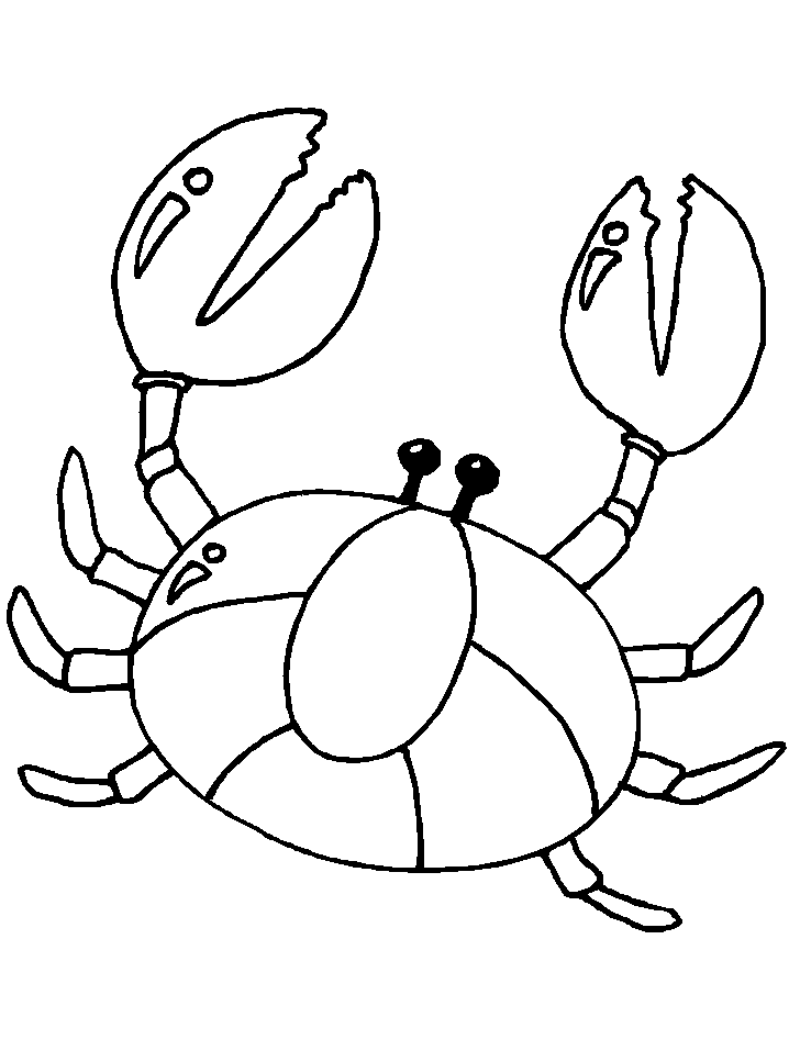 着色页: 螃蟹 (动物) #4591 - 免费可打印着色页