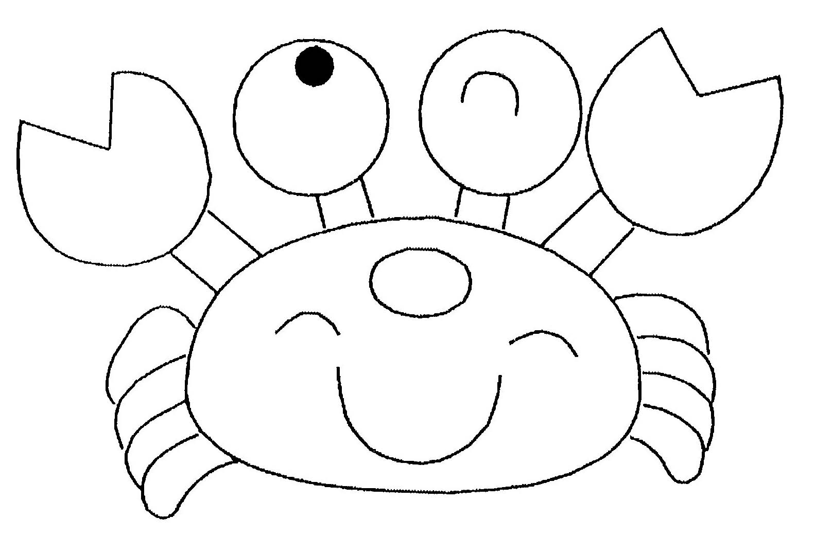 着色页: 螃蟹 (动物) #4598 - 免费可打印着色页