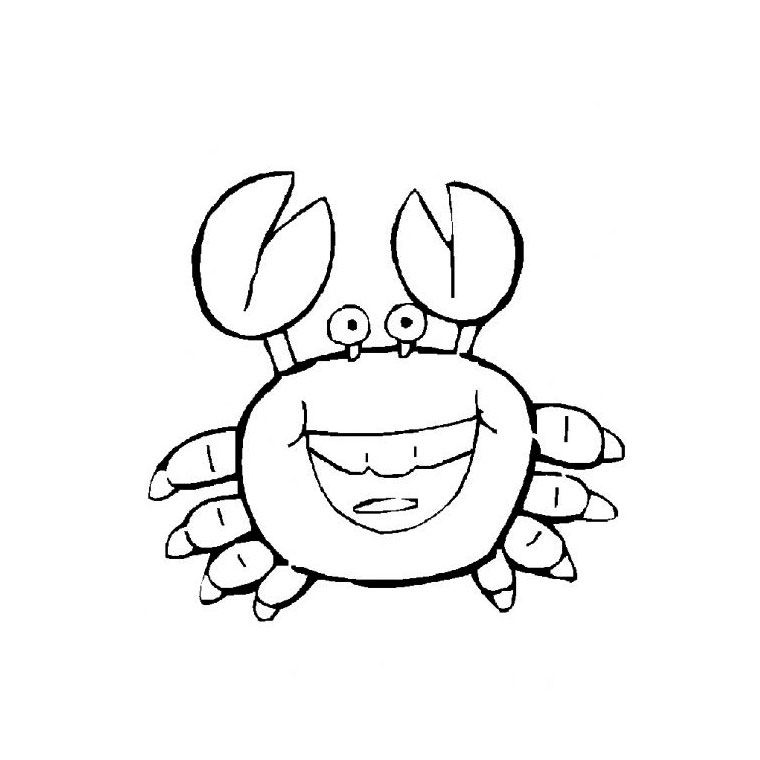 着色页: 螃蟹 (动物) #4604 - 免费可打印着色页