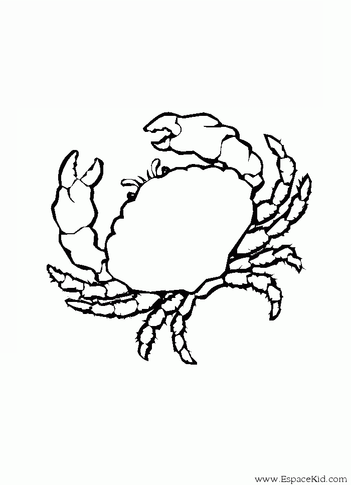着色页: 螃蟹 (动物) #4605 - 免费可打印着色页