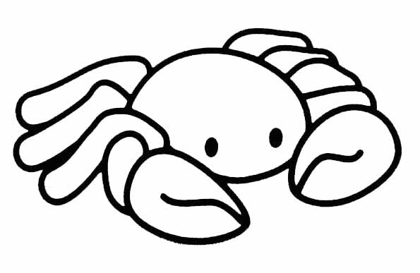 着色页: 螃蟹 (动物) #4607 - 免费可打印着色页