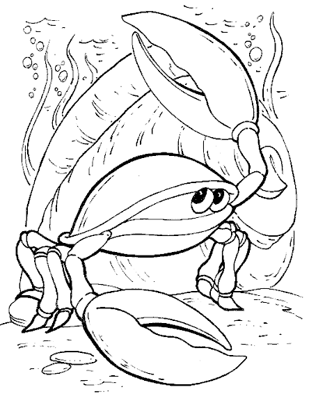 着色页: 螃蟹 (动物) #4626 - 免费可打印着色页
