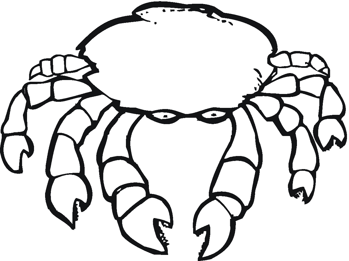 着色页: 螃蟹 (动物) #4631 - 免费可打印着色页