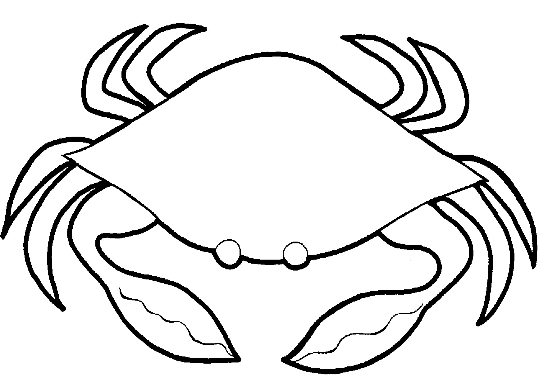 着色页: 螃蟹 (动物) #4633 - 免费可打印着色页