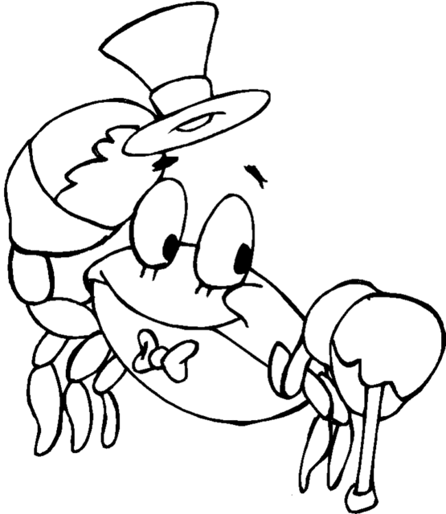 着色页: 螃蟹 (动物) #4635 - 免费可打印着色页