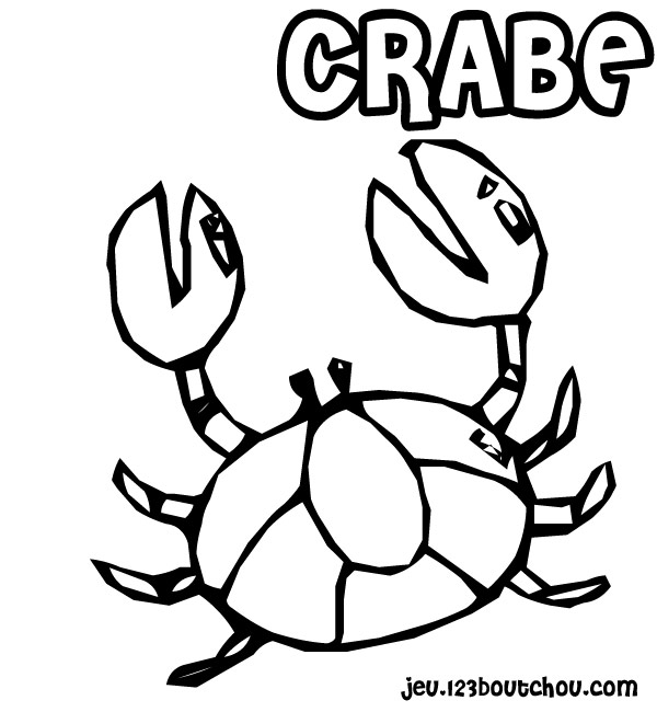 着色页: 螃蟹 (动物) #4636 - 免费可打印着色页