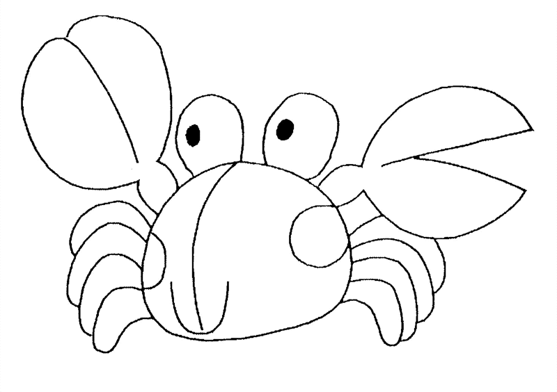 着色页: 螃蟹 (动物) #4643 - 免费可打印着色页