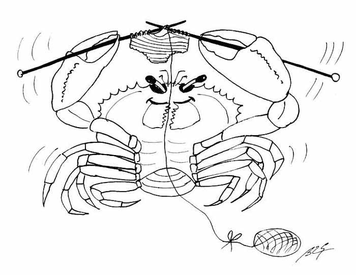 着色页: 螃蟹 (动物) #4654 - 免费可打印着色页