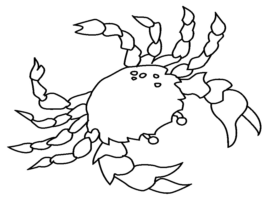 着色页: 螃蟹 (动物) #4689 - 免费可打印着色页