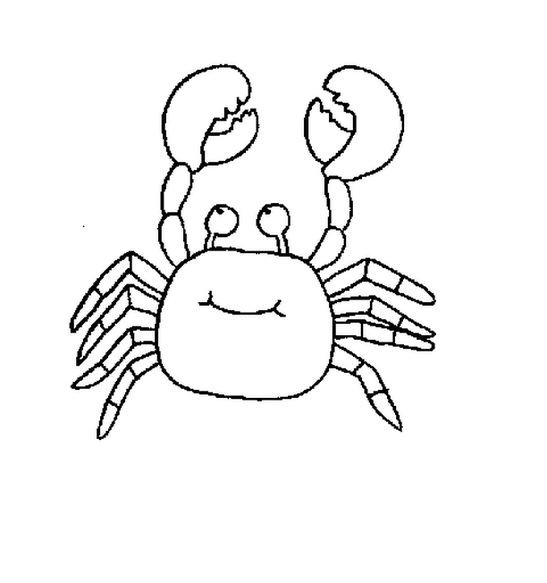 着色页: 螃蟹 (动物) #4700 - 免费可打印着色页