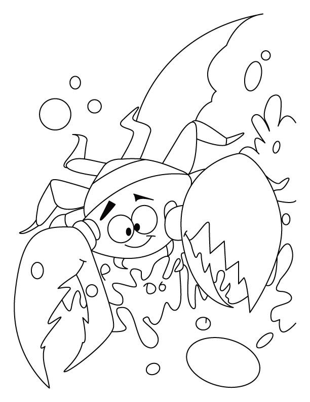 着色页: 螃蟹 (动物) #4710 - 免费可打印着色页
