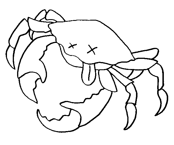 着色页: 螃蟹 (动物) #4721 - 免费可打印着色页