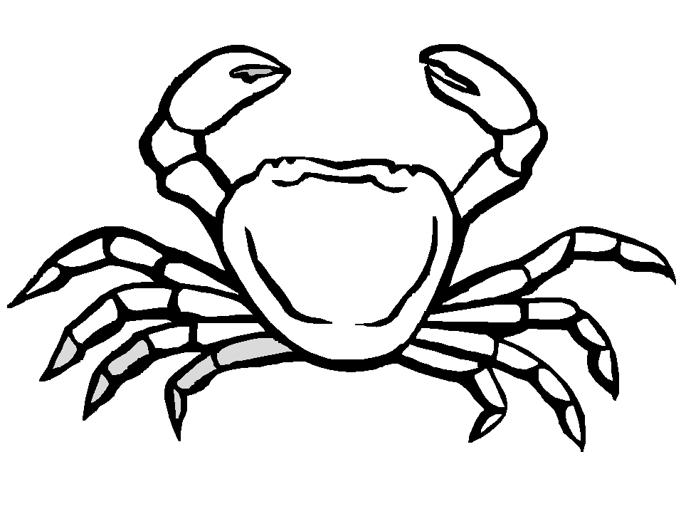着色页: 螃蟹 (动物) #4747 - 免费可打印着色页