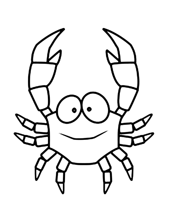 着色页: 螃蟹 (动物) #4752 - 免费可打印着色页