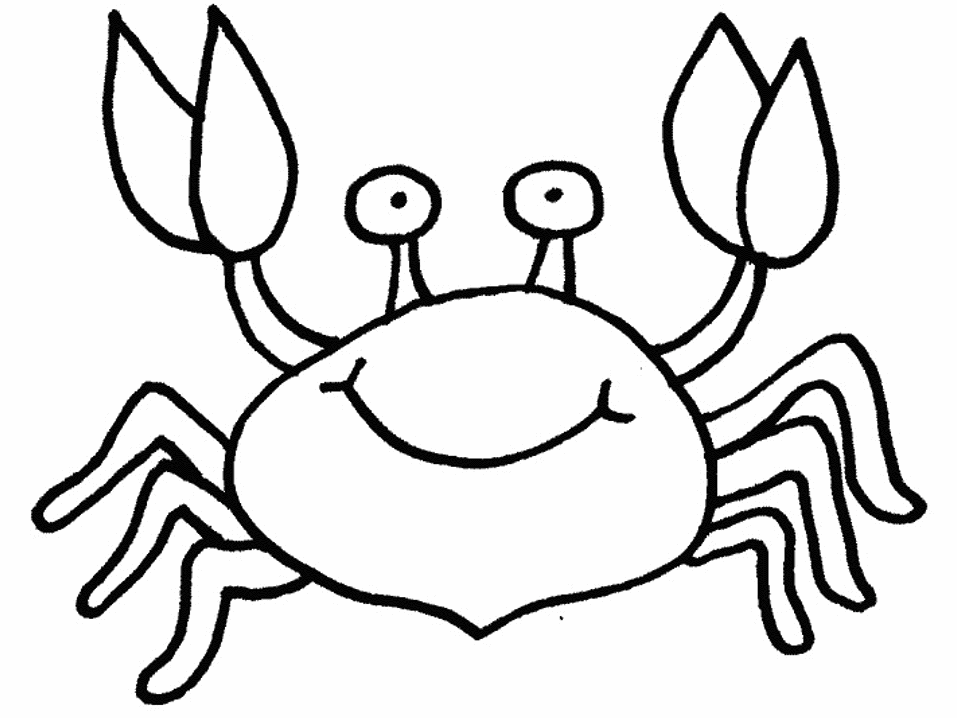着色页: 螃蟹 (动物) #4753 - 免费可打印着色页
