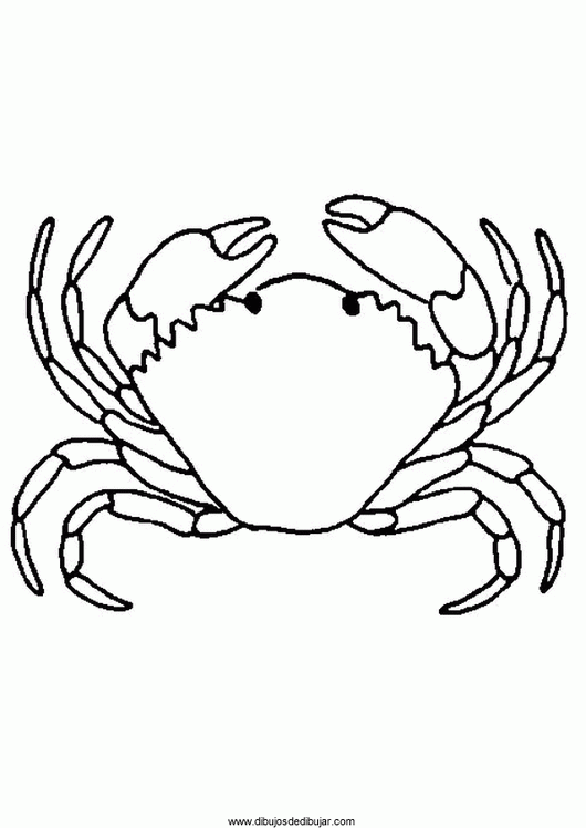 着色页: 螃蟹 (动物) #4759 - 免费可打印着色页