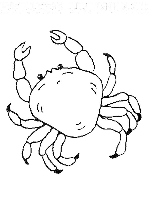 着色页: 螃蟹 (动物) #4777 - 免费可打印着色页