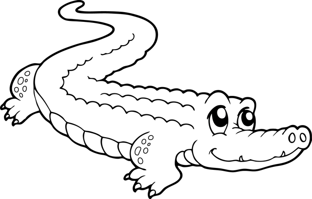着色页: 鳄鱼 (动物) #4792 - 免费可打印着色页